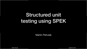 Structured unit testing with Spek