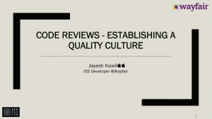 Code Reviews - Establishing a Quality Culture